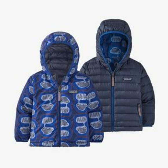 NWT Baby Reversible Down Jacket for boys or girls Sz6-12M - Picture 1 of 5